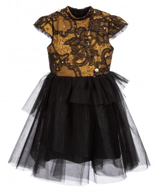 黑金珍珠公主裙花童裙